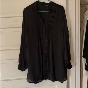 Black satin top/dress